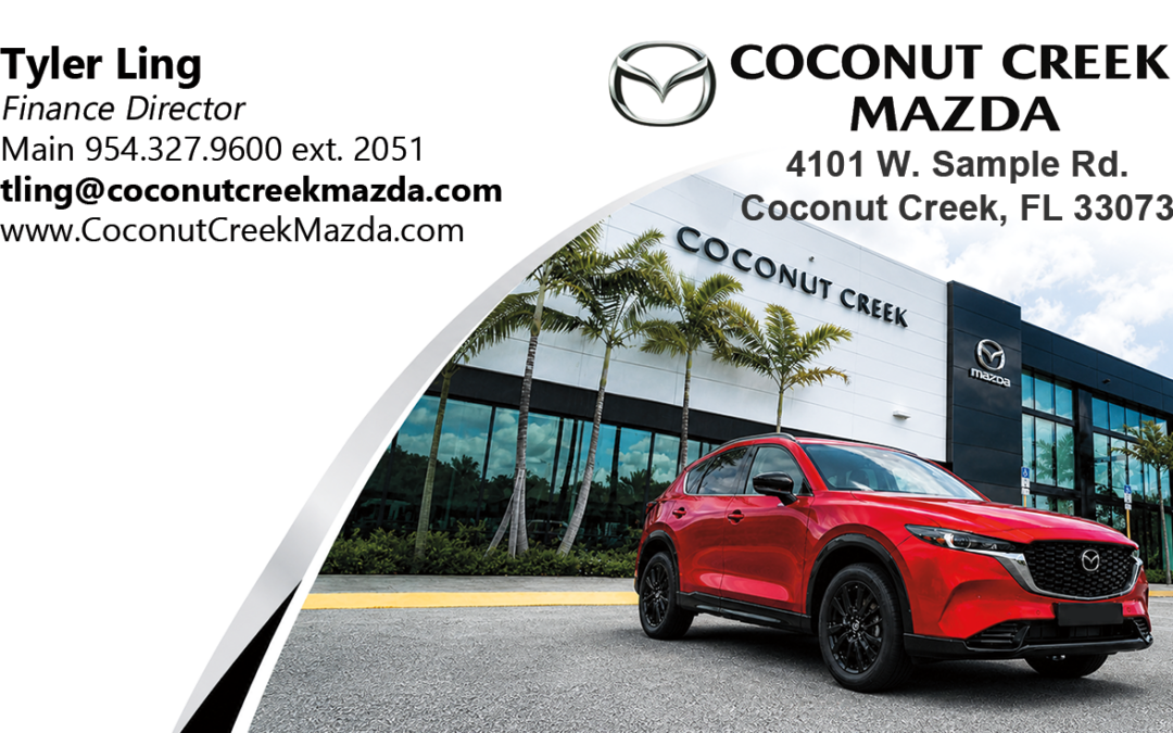 Custom Business Card Design for Coconut Creek Mazda